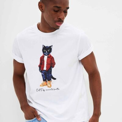 Camiseta Estampada Blanca COUNTRY CAT