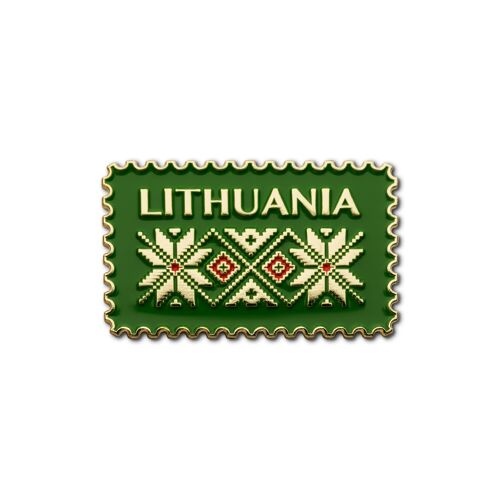 Enamel Pin "Postage Stamp Lithuania"