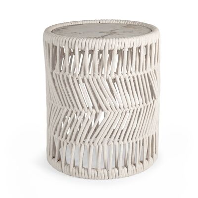 White Round Table ø 34x41h cm
