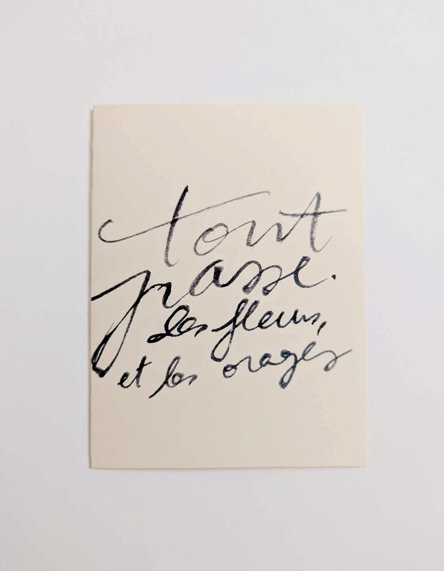 Carte et Affiche "Tout passe"