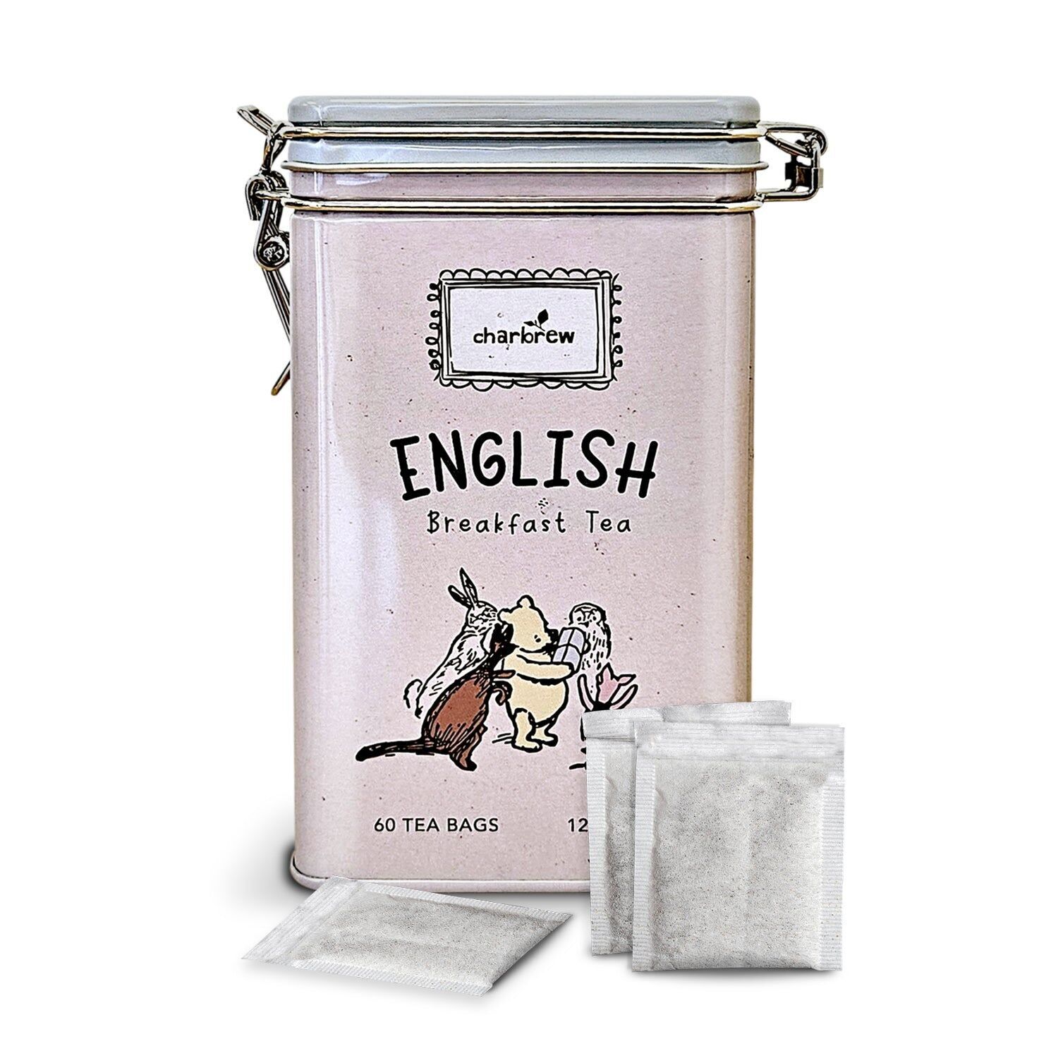 English Breakfast Winnie The Pooh Tea Tin di Charbrew - Winnie The Pooh Tin English Breakfast Tea 60 bustine di tè