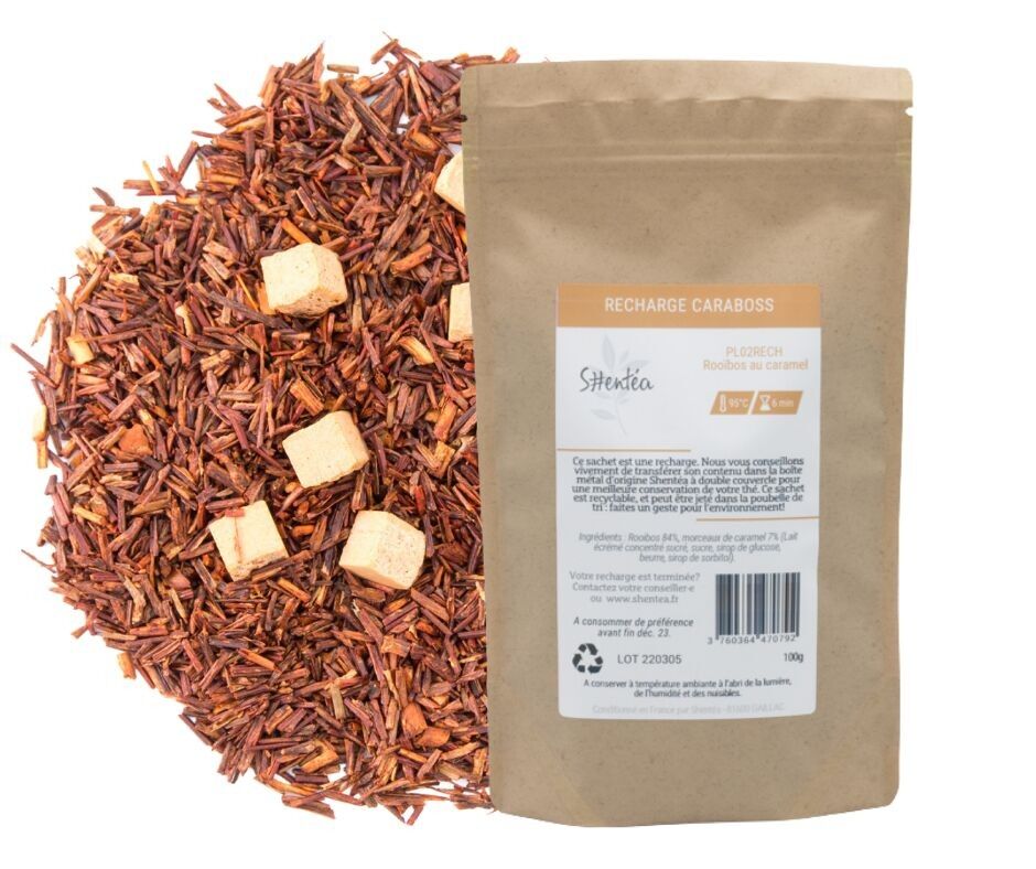 Infusión sin cafeína - Recarga de Rooibos Caramelo - CARABOSS (RE) - Hojas sueltas premium - 100 g