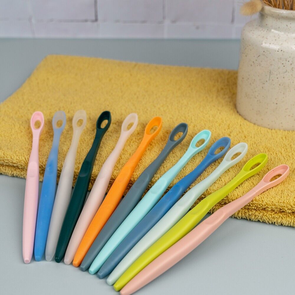 Mango de cepillo de dientes de bioplástico recargable - Paquete de 12