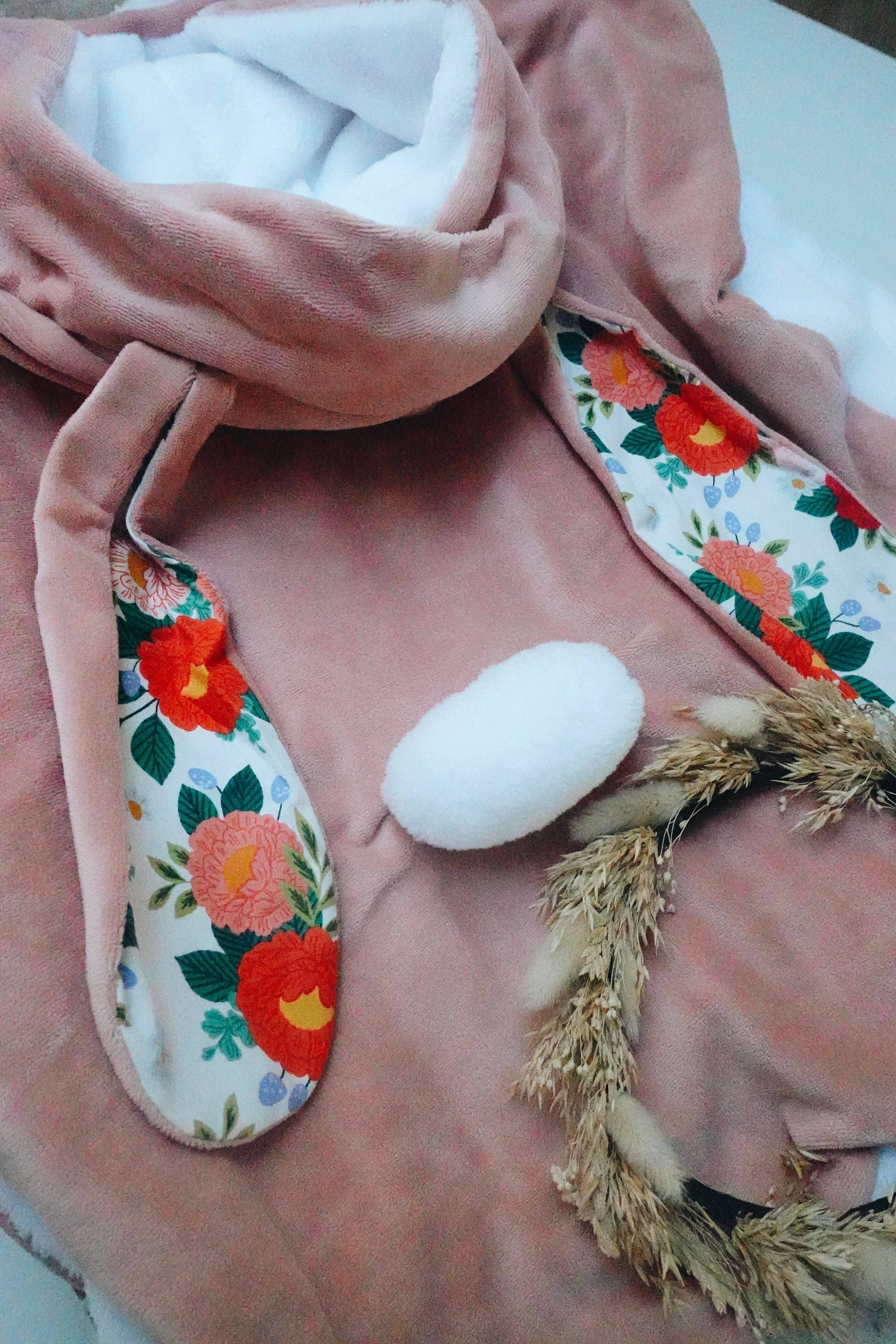 Poncho in velluto - Flora selvatica