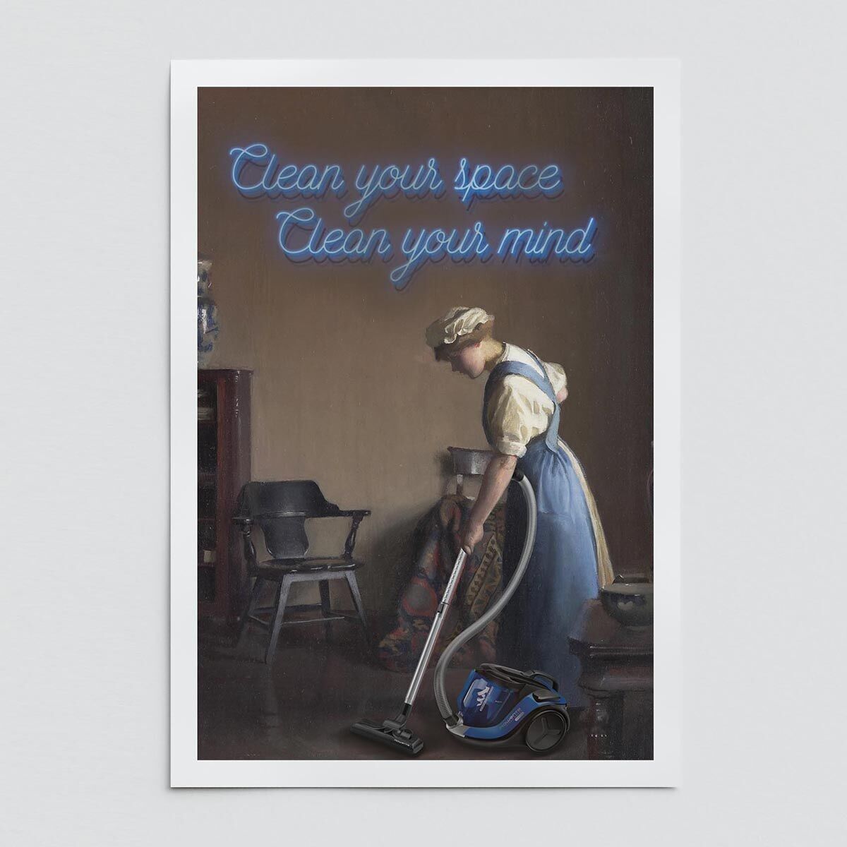 Kunstdruck „Clean Your Space“.