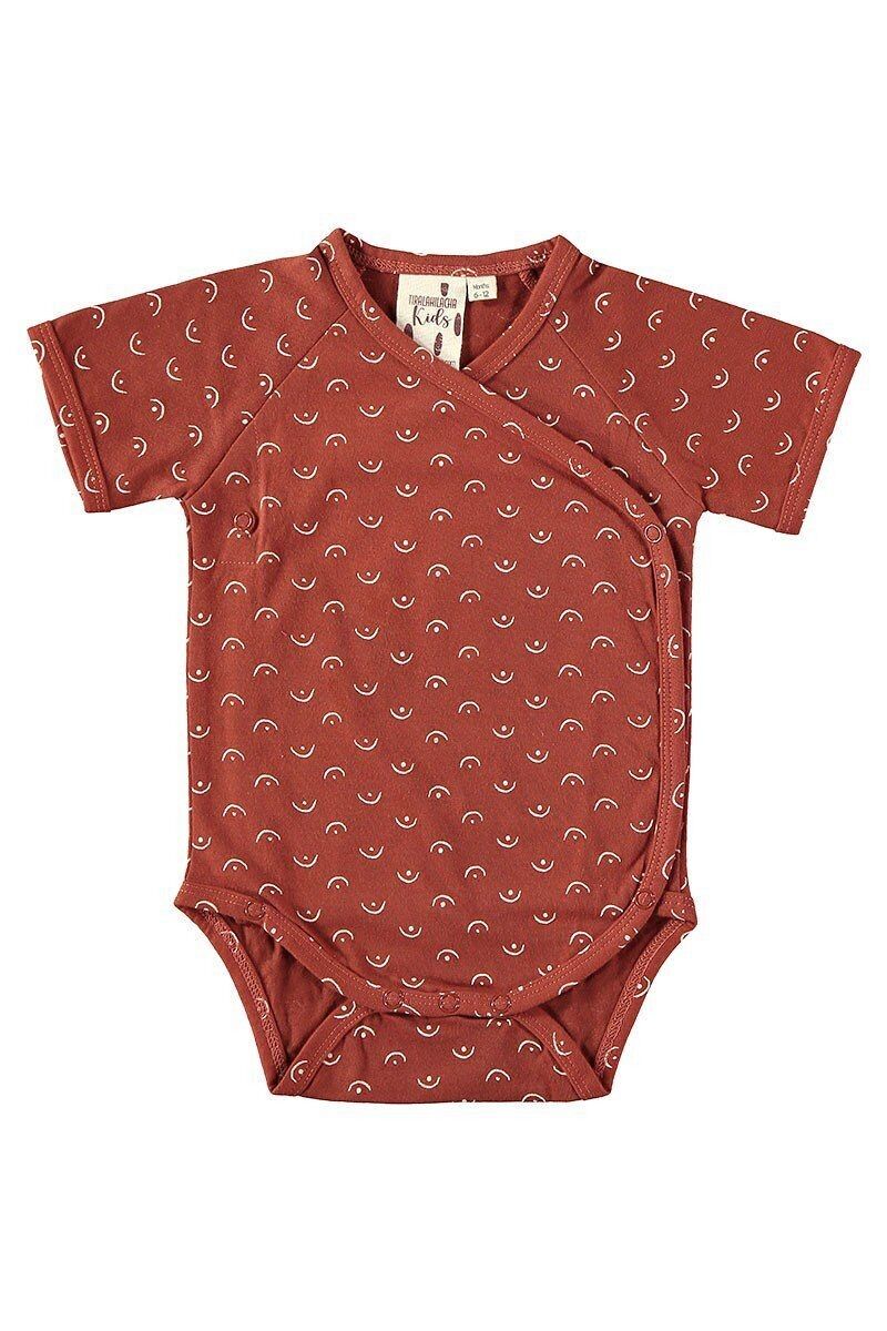 Tits Red Kimono Bodysuit 100% organic cotton