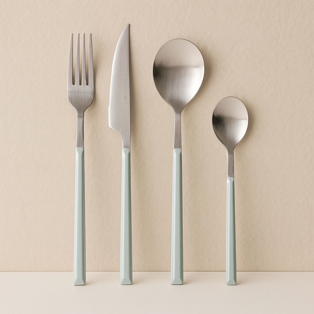 Set posate Colorama 24 pezzi in acciaio inox grigio