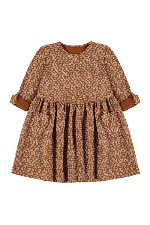 Sally oversize dress with pockets in terracotta