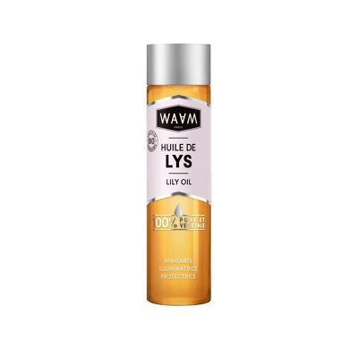 WAAM Cosmetics – Biologisches Lys-Pflanzenöl – 100 % rein und natürlich – Erste Kaltpressung – Leuchtendes, schützendes und beruhigendes Öl – Anti-Flecken- und vereinheitlichende Pflege für Gesicht, Körper und Haare – 100 ml