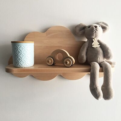 Gabrielle wooden cloud wall shelf