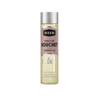 WAAM Cosmetics – Erdmandel-Pflanzenöl – 100 % rein und natürlich – Erste Kaltpressung – Haarwachstum und beruhigendes Öl für Gesicht, Haare und Haut – 100 ml