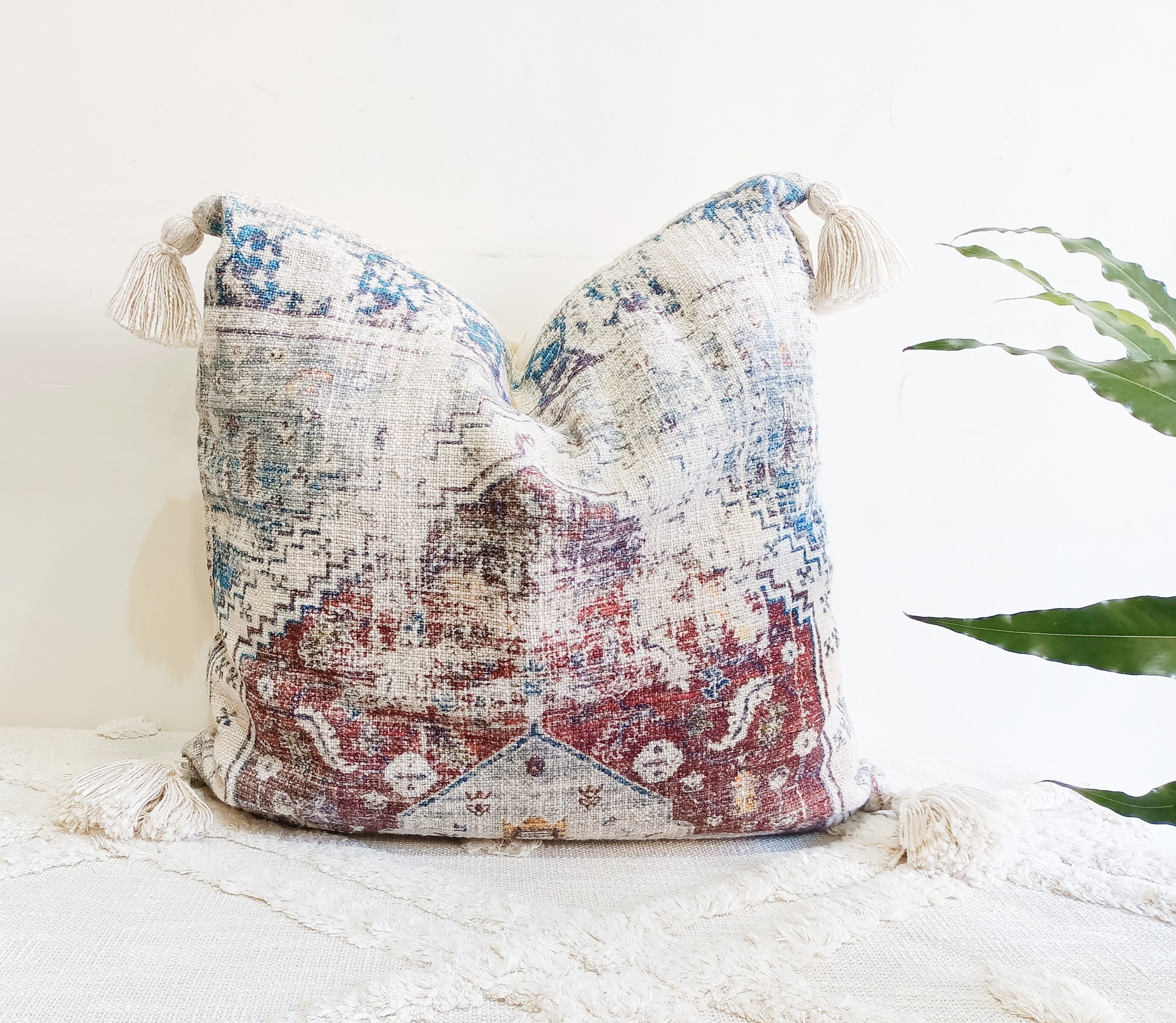 Bohemian Rug Design Housse de coussin imprimée persane