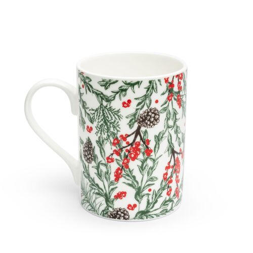 Christmas Garden Bone China Mug