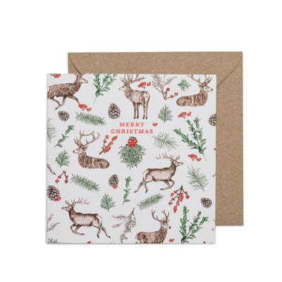 Tarjeta de Navidad de renos