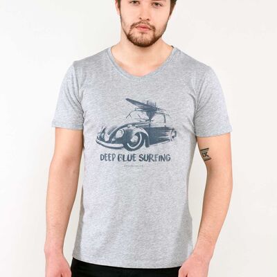 T-shirt con stampa auto in cotone biologico