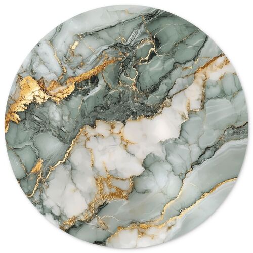 Wall Circle Marble Green/Gold - wall circle