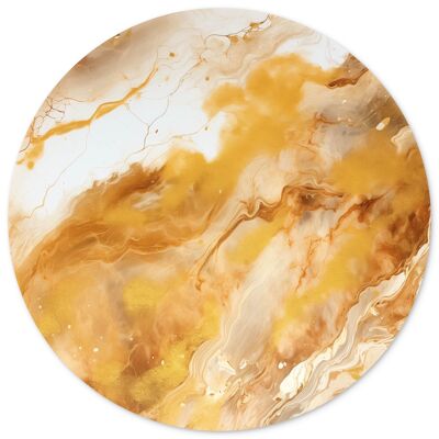 Wall Circle Marble Yellow/Gold - wall circle