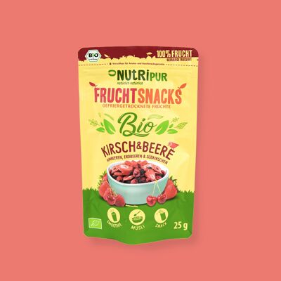 Organic fruit snacks cherry & berry freeze-dried 25g