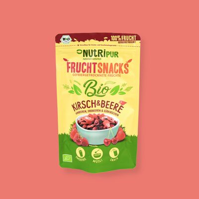 Organic fruit snacks cherry & berry freeze-dried 70g