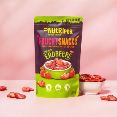 Snack di frutta fragole liofilizzate a fette 70g