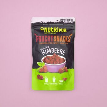 Snacks aux fruits framboises lyophilisées 100g 1