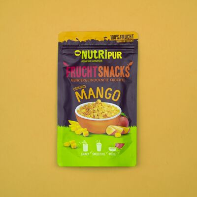 Snacks de frutas Trozos de mango liofilizados 25g