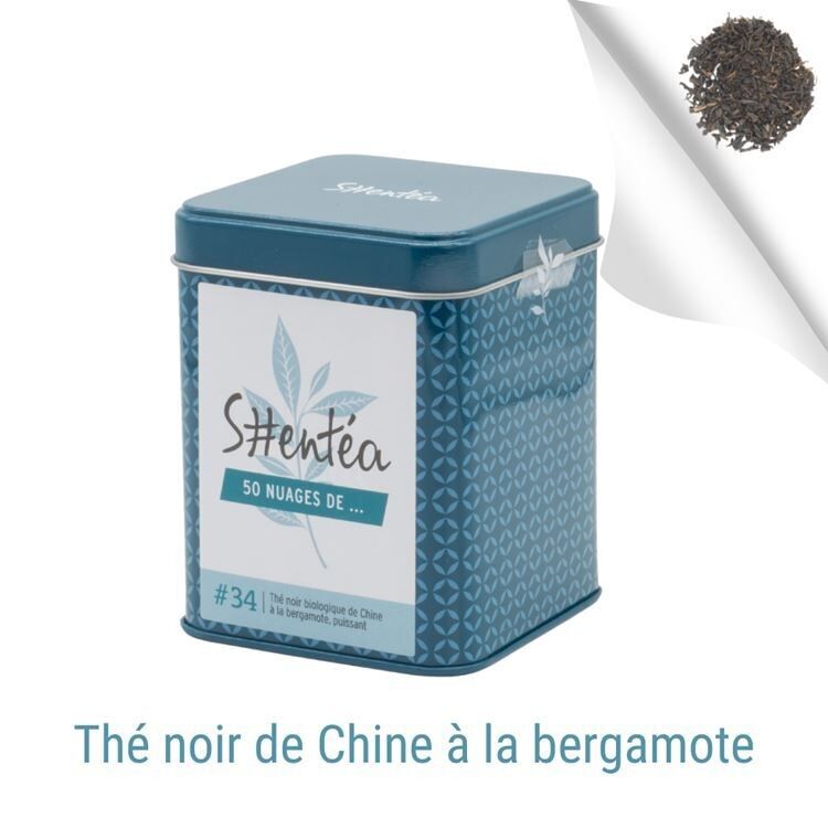 Bergamot Black Tea - Chinese Black Tea - 50 Clouds of… - 100g Tin - Premium Loose Leaf Metal Tin