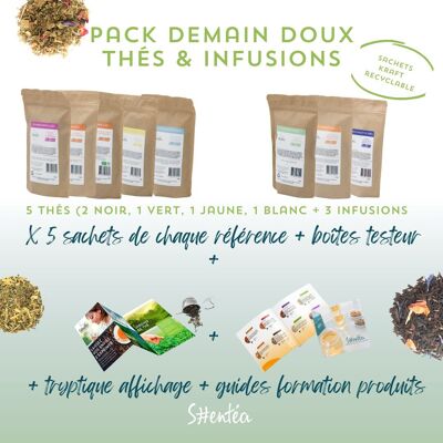 DEMAIN DOUX Teas & Infusions implementation pack - 40 sales units (8 tea & infusion references + 8 testers)