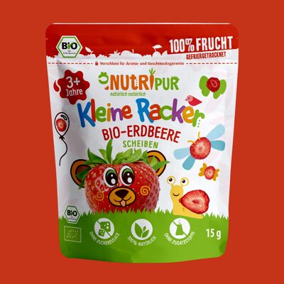 NutriPur Kleine Racker Erdbeeren Bio in Scheiben 15g