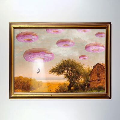 Stampa d'arte di invasione di ciambelle