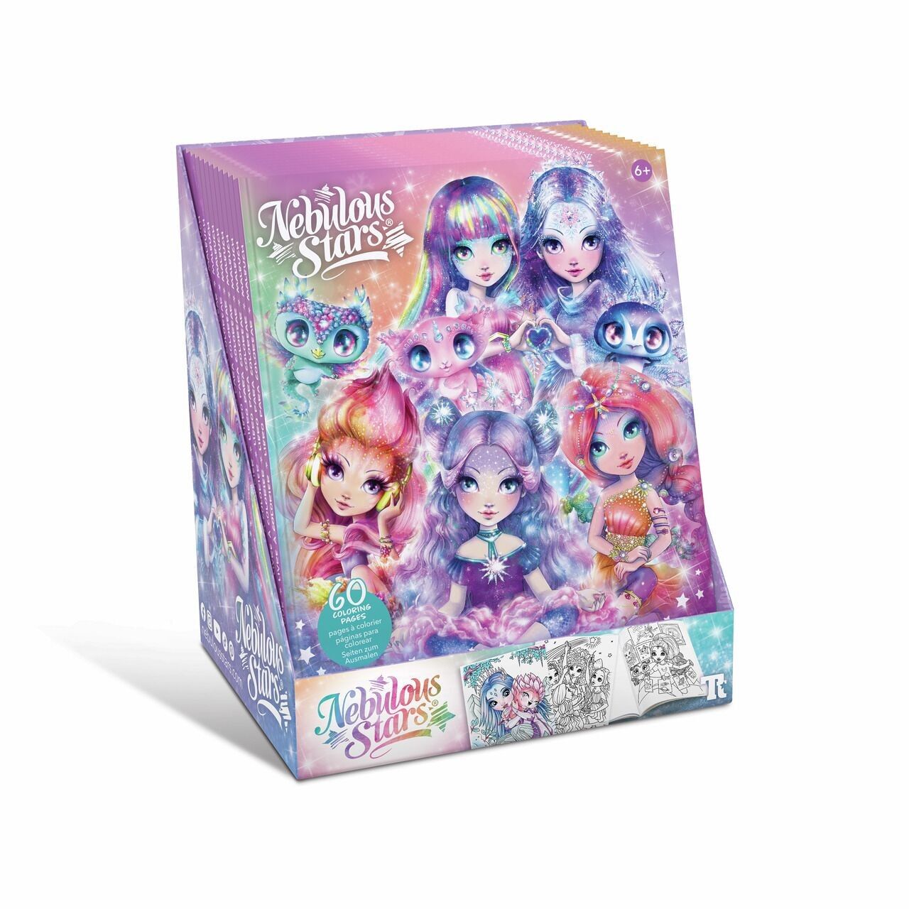 Coloring book - display (12 pcs) - Nebulous stars