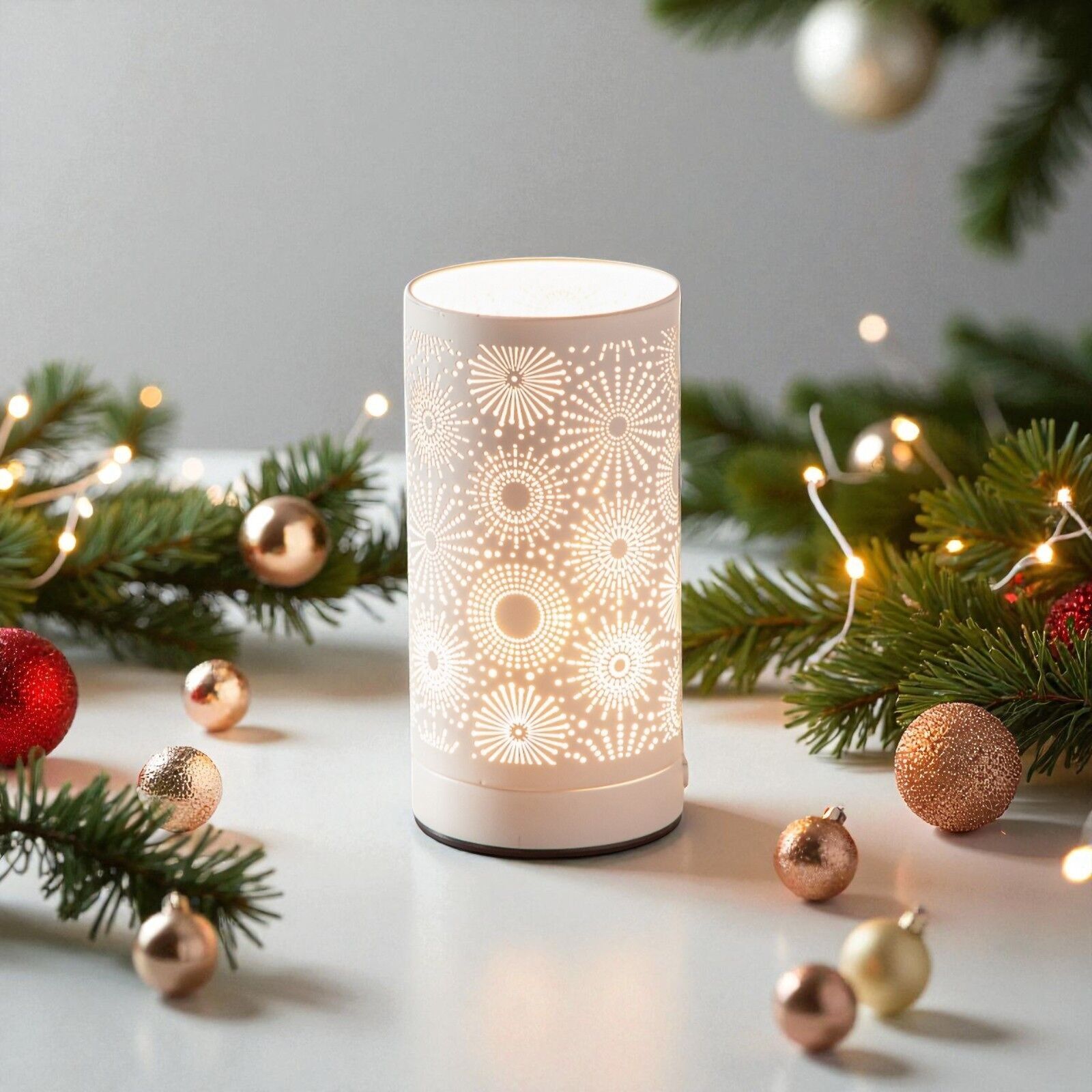 Calorya Nr. 15 Soft Heat Diffusor – Duftschmelzender Wachsbrenner – Parfümlampe aus Metall mit Touch-Steuerung – Ambientelampe – originelle Geschenkidee