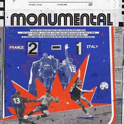Póster - L'Equipe - Euro 2000 - Digigrafía - 50X70 - Plakat