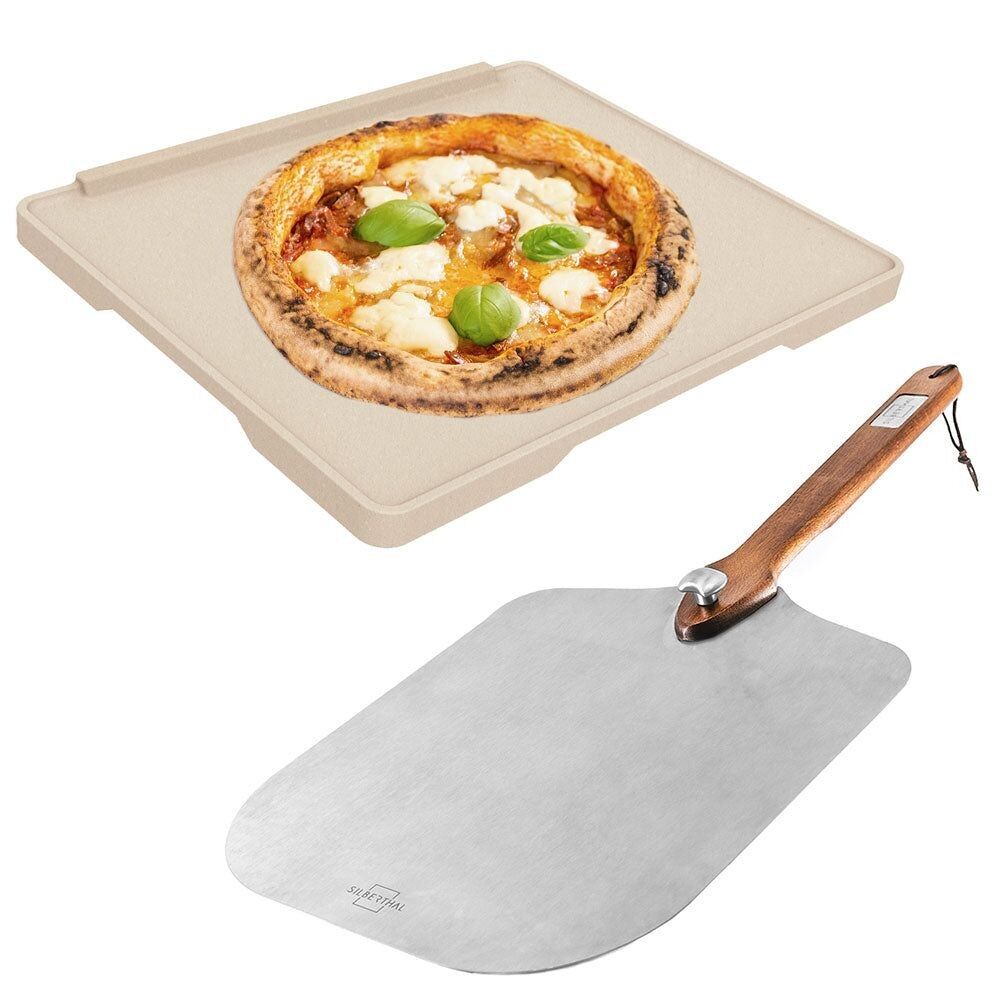Pizzaschieber Set mit Pizzastein