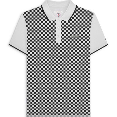 Polo bicolore blanc AW24
