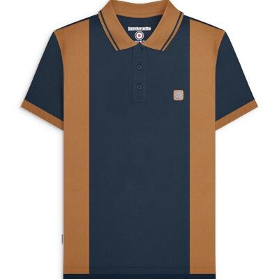 Polo Vintage blu navy/tabacco AW24