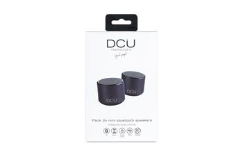 PACK 2 MINI ENCEINTES BLUETOOTH 3W + 3W NOIR