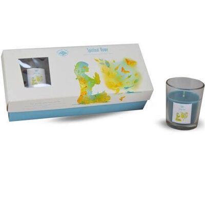 Set de regalo de 3 velas votivas de vidrio Green Tree Spiritual Home