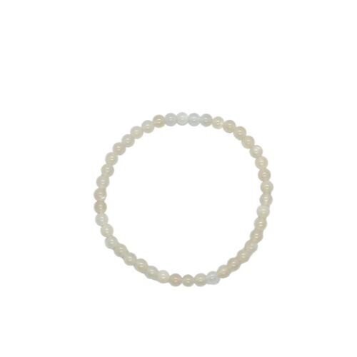 Bracciale con perline in pietra di luna 6 mm