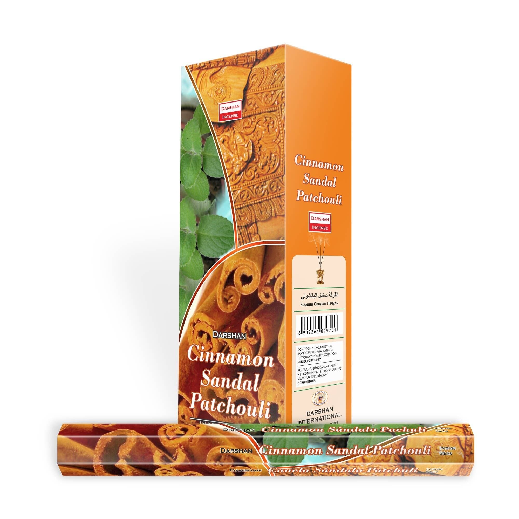 Darshan Sandalo alla cannella Patchouli Hexa