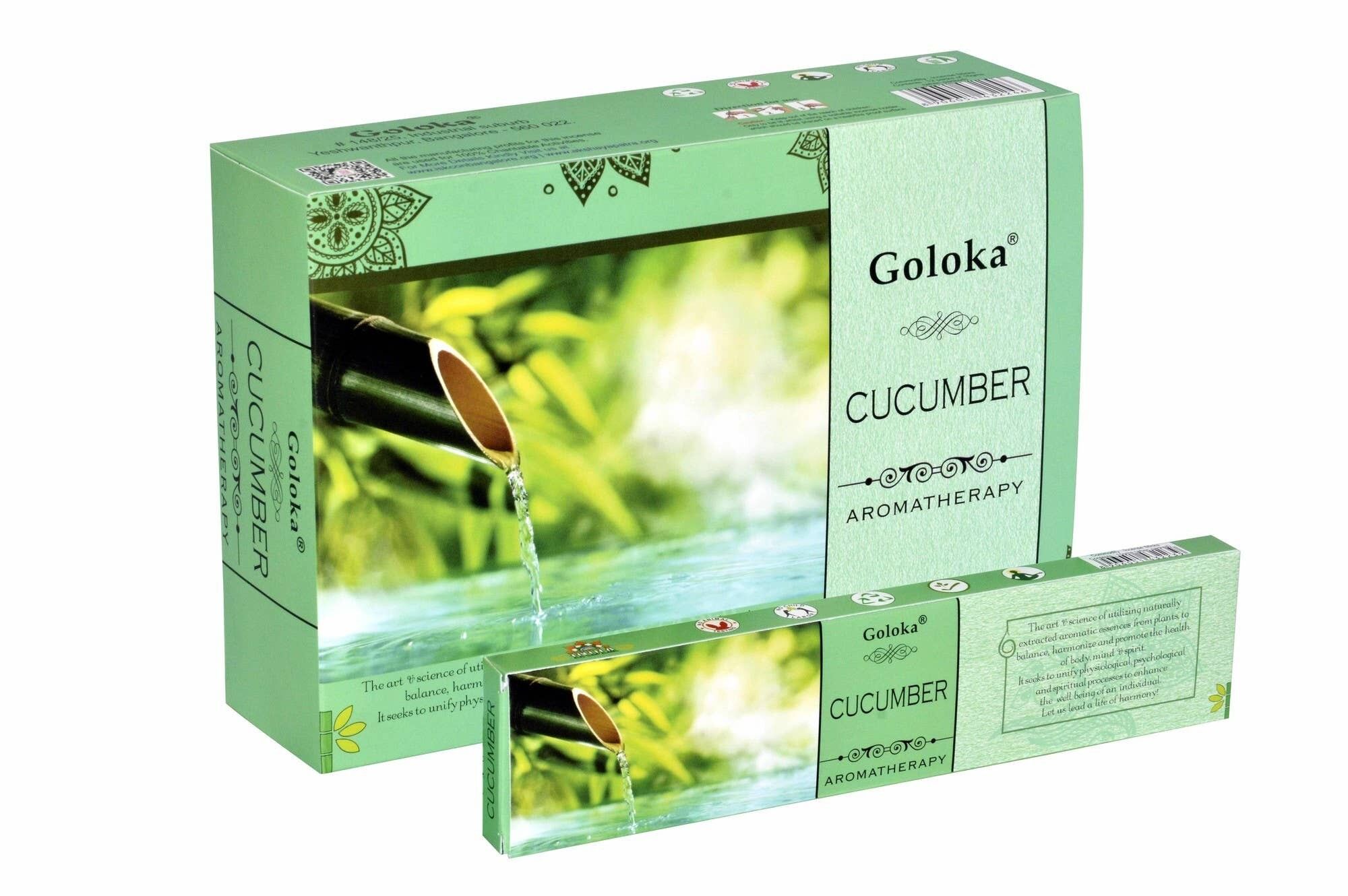 Goloka Aromatherapie-Gurken-Räucherstäbchen 15 Gramm