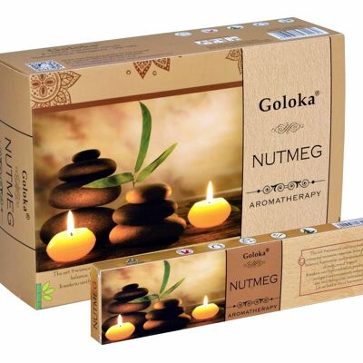 Goloka Aromathérapie Noix de Muscade Encens 15 grammes
