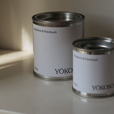 Large Mandarin & Patchouli Scented Soy Candle