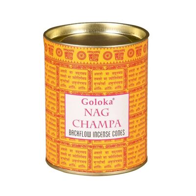 Confezione di coni di riflusso Goloka Nag Champa (12 lattine)