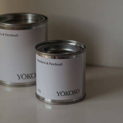 Small Mandarin & Patchouli Scented Soy Candle