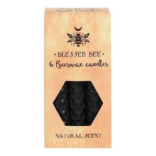 Confezione da 6 candele magiche in cera d'api "nere"