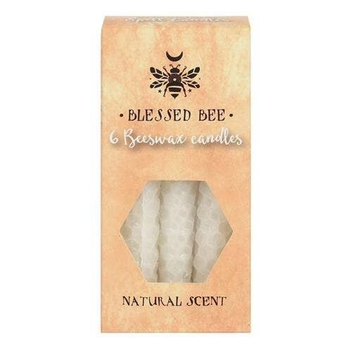 Confezione da 6 candele magiche in cera d'api "bianche"