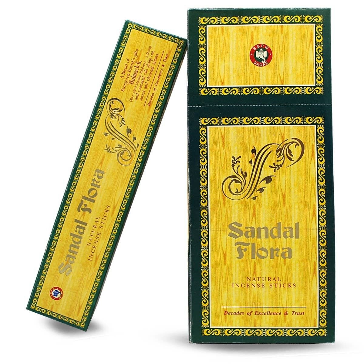 Bâtonnets d'encens Sandal Flora 15 grammes