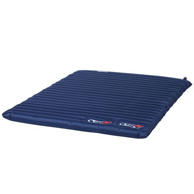Materasso ad aria Green's, letto ad aria gonfiabile, materasso da campeggio, materassino da campeggio, PVC e poliestere pongee, blu navy, 195x138x10cm|