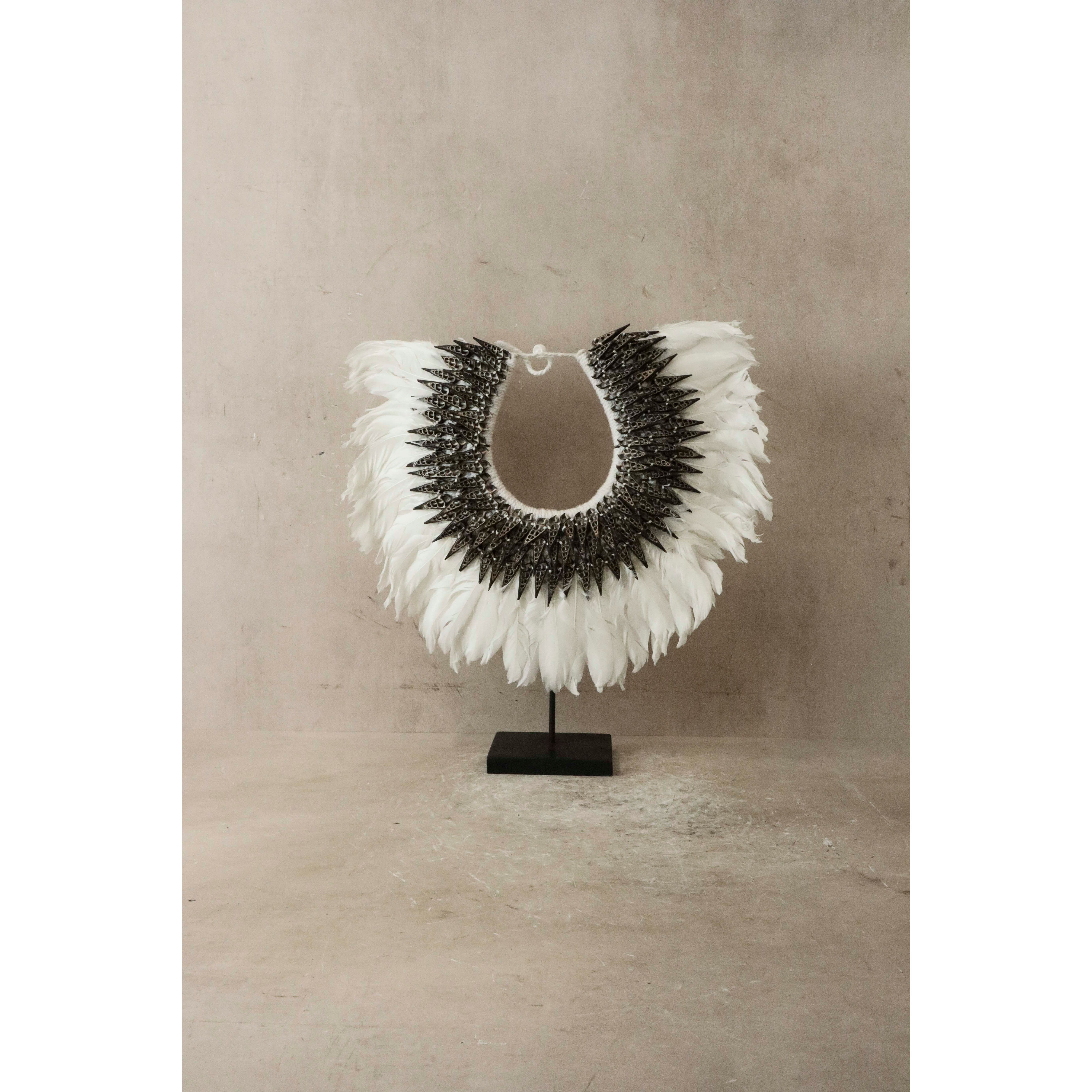 Collier Plumes et Coquillages Fait Main - 22.3